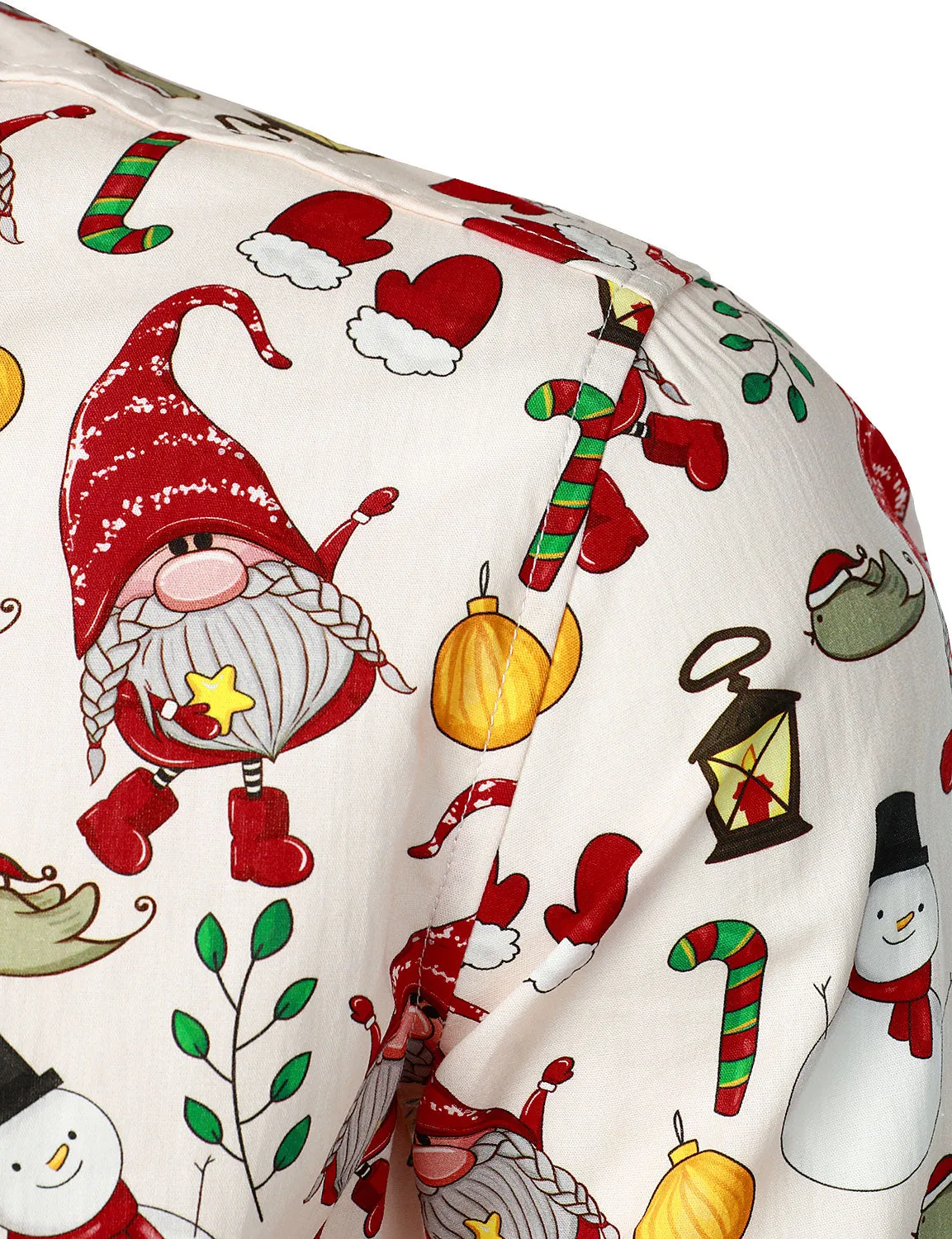 Men's Cute Gnome Christmas Long Sleeve Shirt