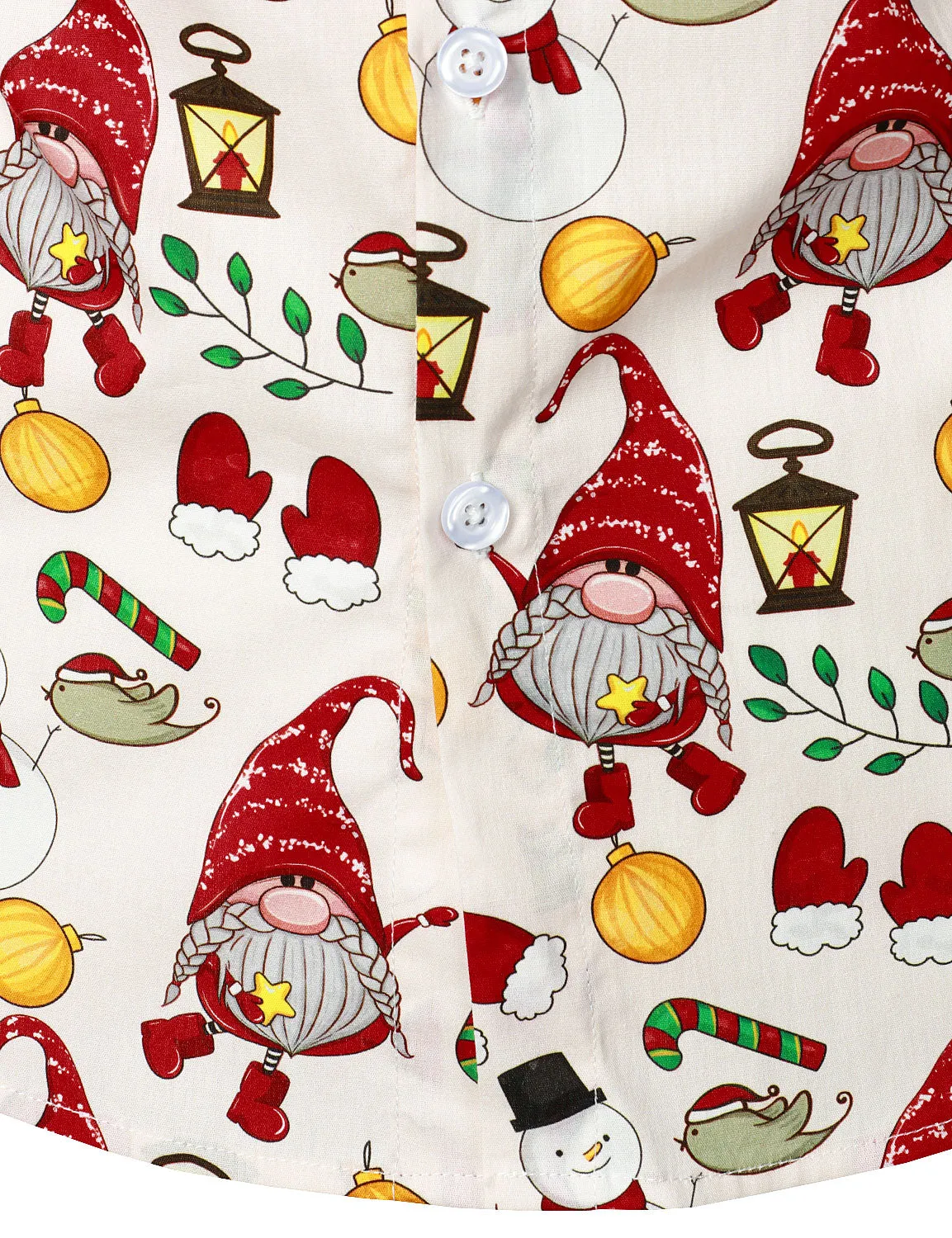 Men's Cute Gnome Christmas Long Sleeve Shirt