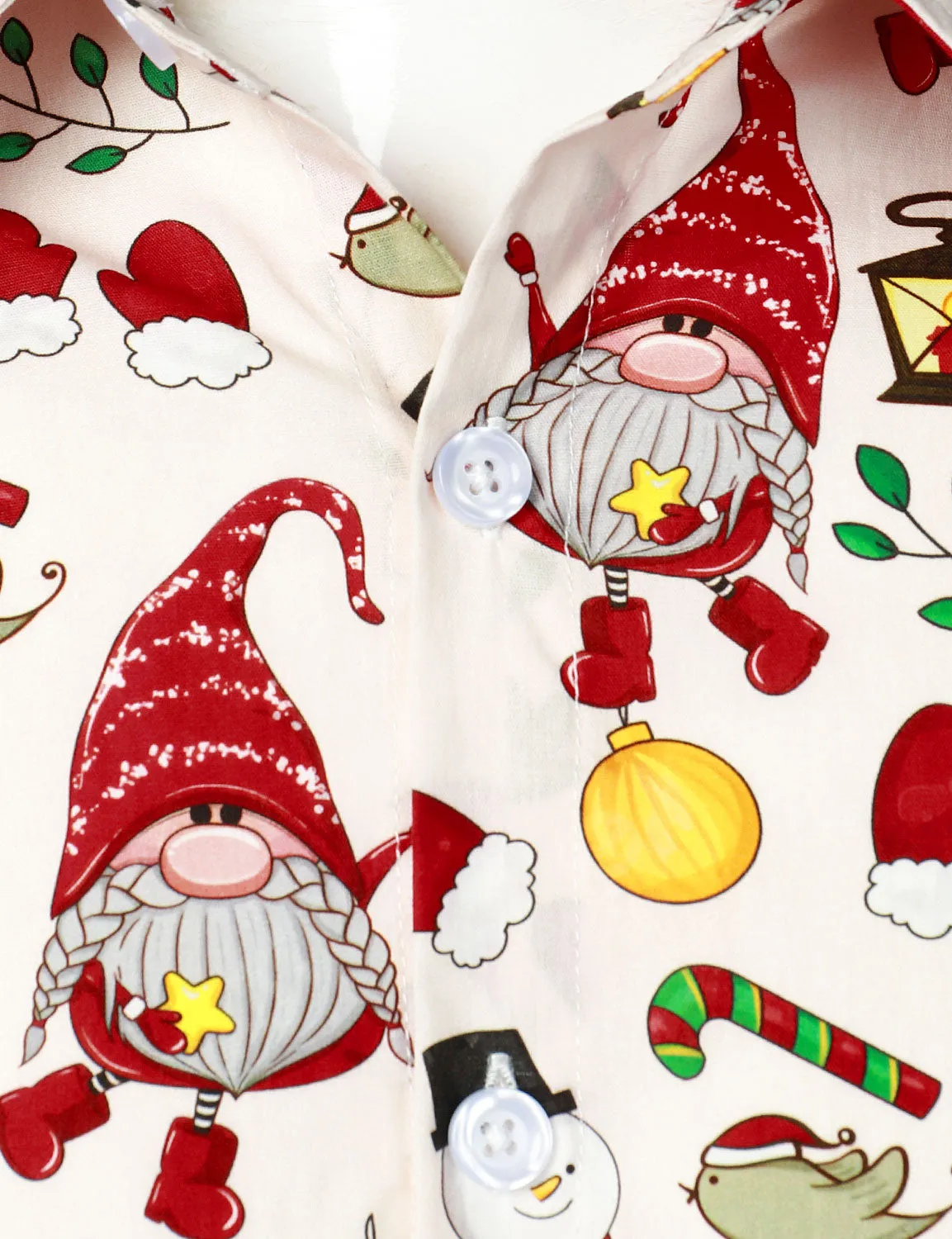 Men's Cute Gnome Christmas Long Sleeve Shirt
