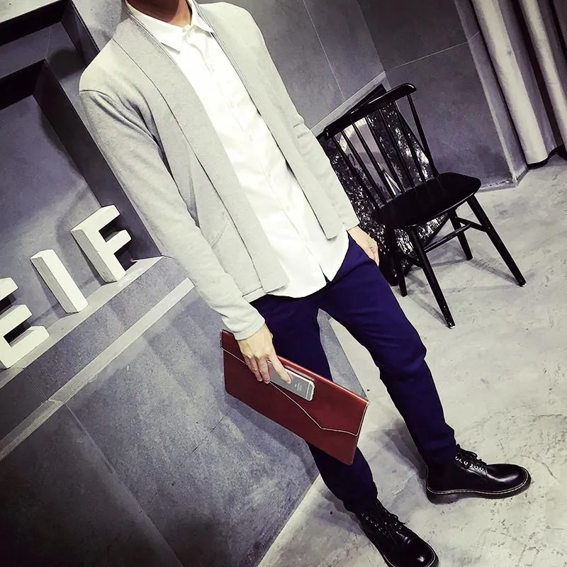 Men's Henry Collar Cardigan