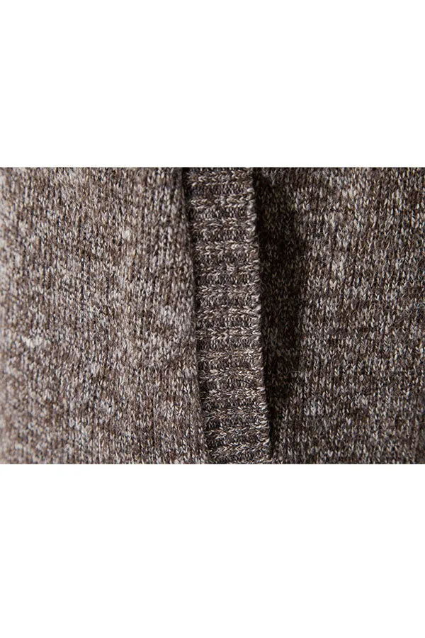 men's knitted cardigan fleece jacket