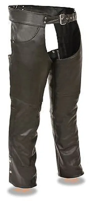 MEN'S MOTORCYCLE RIDERS CLASSIC JEAN POCKET CHAP VERY SOFT LEATHER NEW