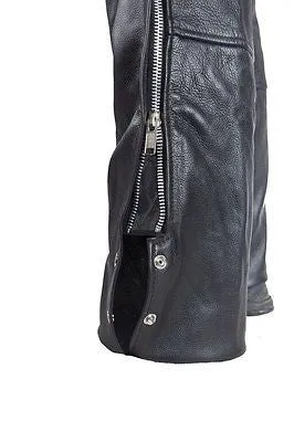 MEN'S MOTORCYCLE RIDERS CLASSIC JEAN POCKET CHAP VERY SOFT LEATHER NEW