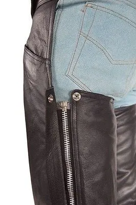 MEN'S MOTORCYCLE RIDERS CLASSIC JEAN POCKET CHAP VERY SOFT LEATHER NEW