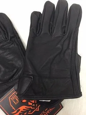 MEN'S PREMIUM LEATHER SHORT WRISTED CRUISER GLOVE WITH VELCRO STRAP & GEL PALM
