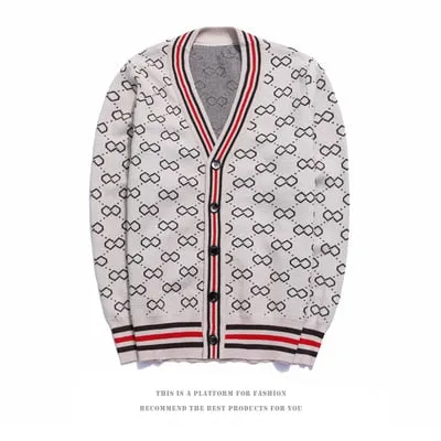 Men's Vintage Print Cardigan Up To 2XL