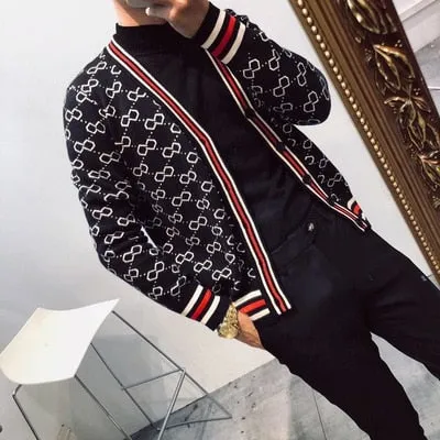 Men's Vintage Print Cardigan Up To 2XL