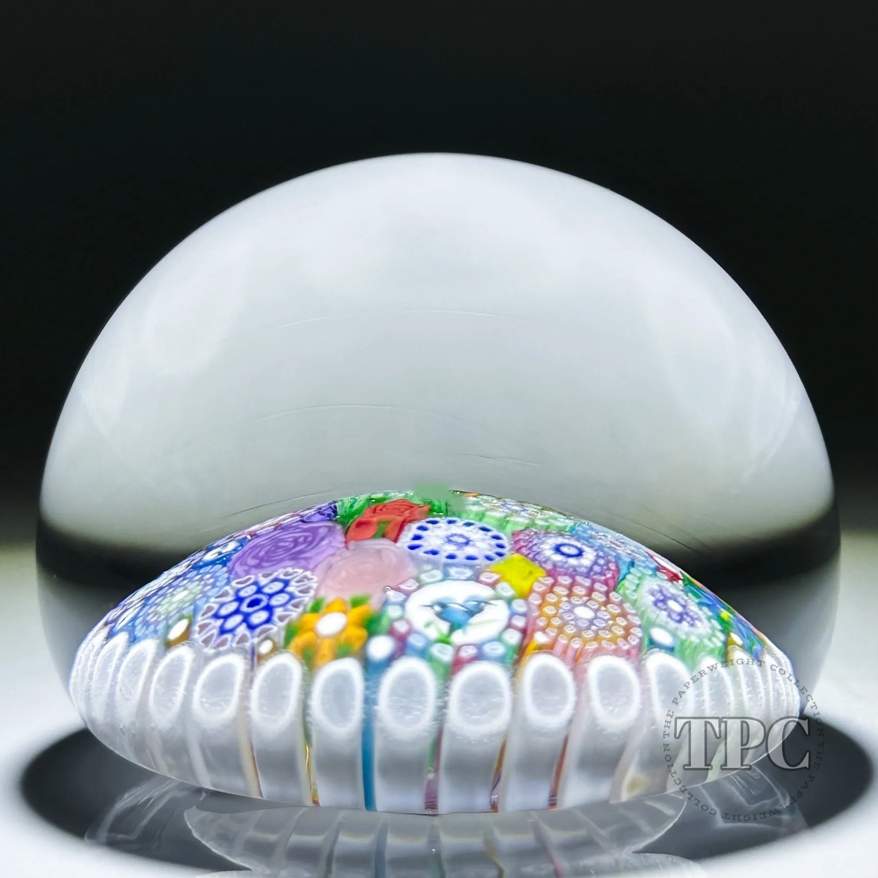 Miniature Michael Hunter Twists Studio 2024 Glass Art Paperweight Millefiori Closepack with Picture Murrine & Rose Canes