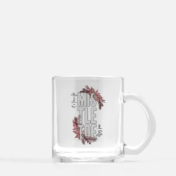 Mistletoe & Holly | Christmas Glass Mug