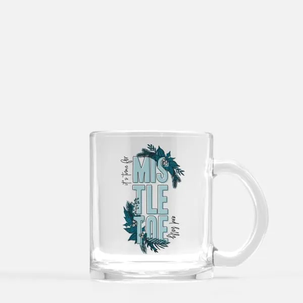Mistletoe & Holly | Christmas Glass Mug