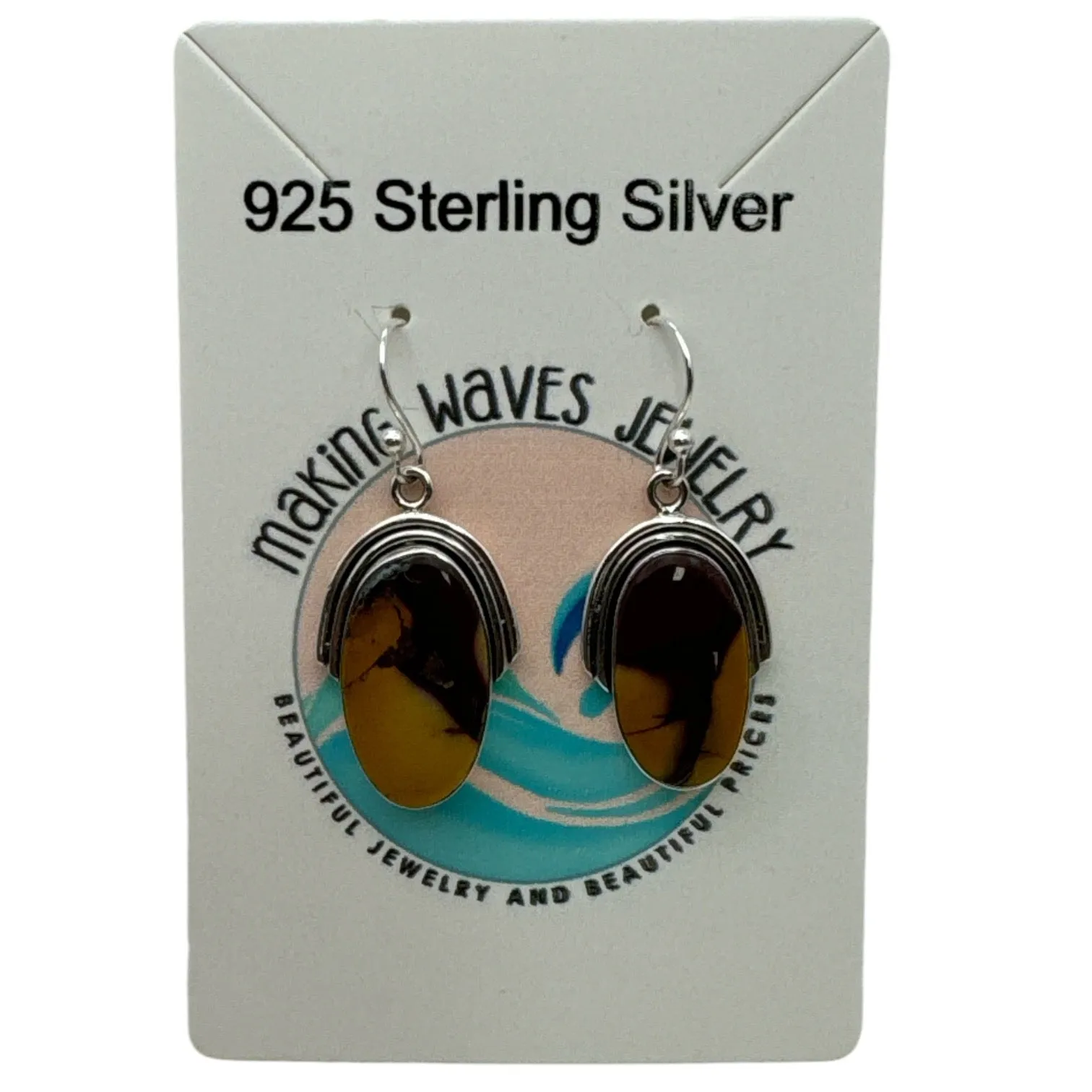 Mookaite Jasper Solid 925 Sterling Silver Earrings