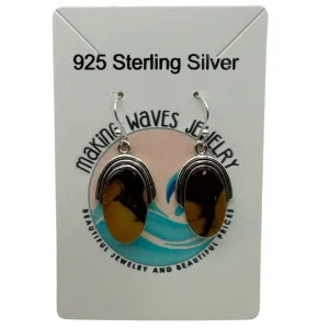 Mookaite Jasper Solid 925 Sterling Silver Earrings
