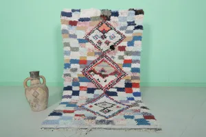 Moroccan Boucherouite Rug 3.4 x 6.3 Feet - Vibrant Handmade Art