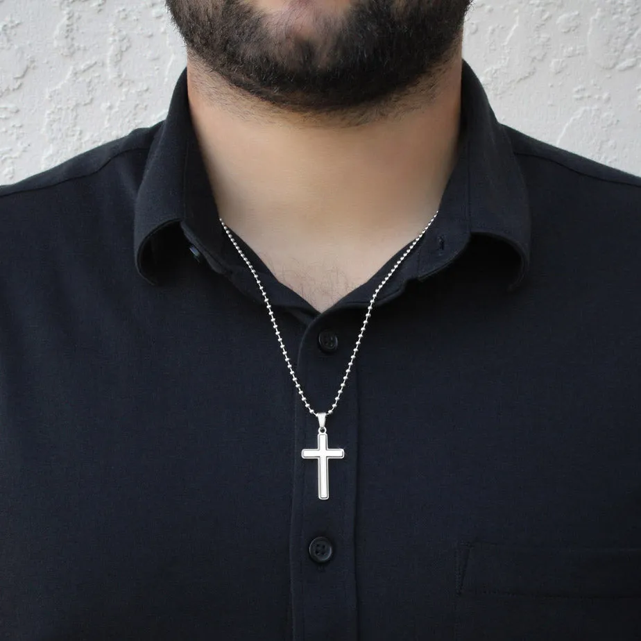 My Dad, My Strength, My Guiding Light-Cross Necklace