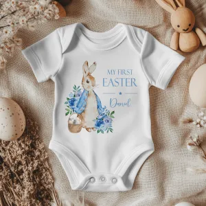 My First Easter (Boy) Peter Rabbit Inspired Personalised Baby Bodysuit