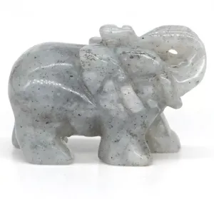 Natural Labradorite Elephant Crystal Gemstone Figurine