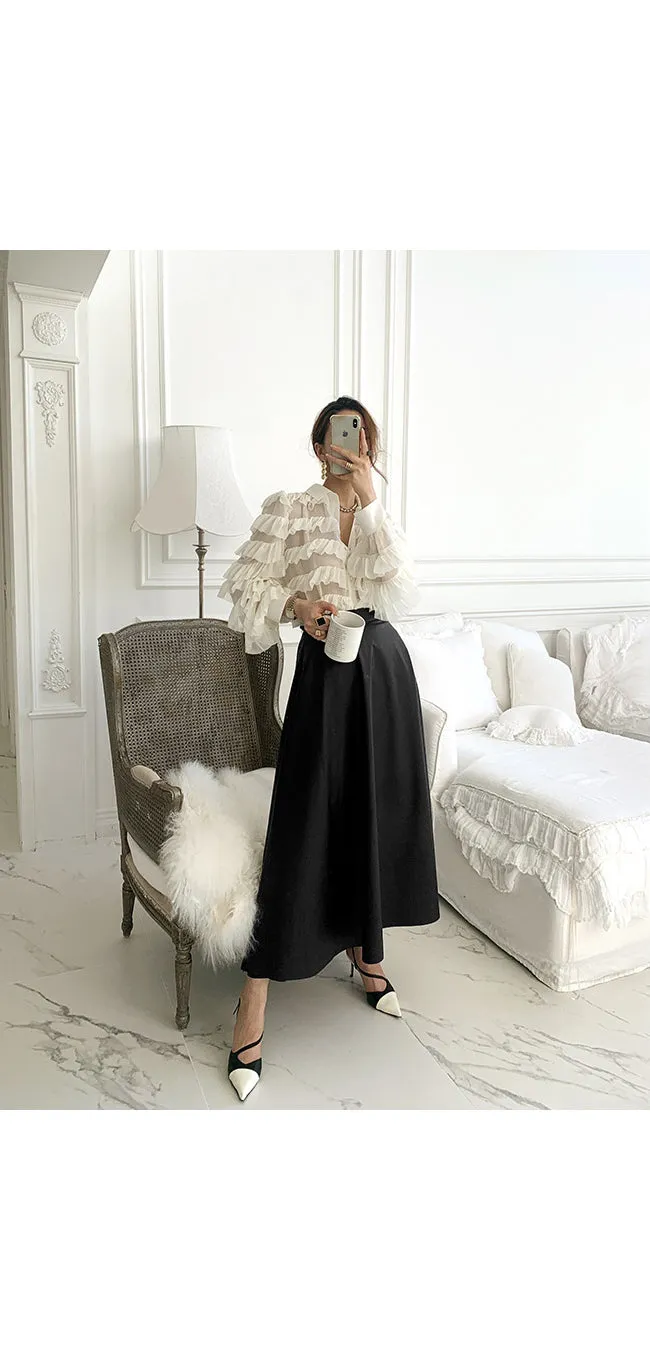 New Spring Korean Ruffles Blouse Women
