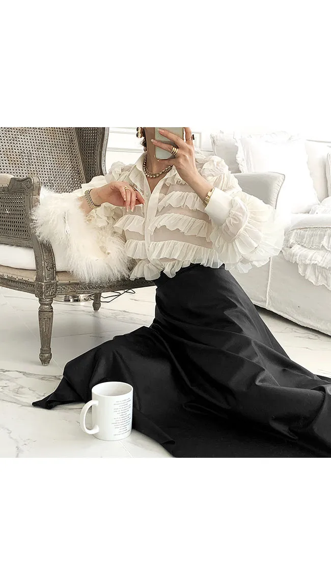 New Spring Korean Ruffles Blouse Women