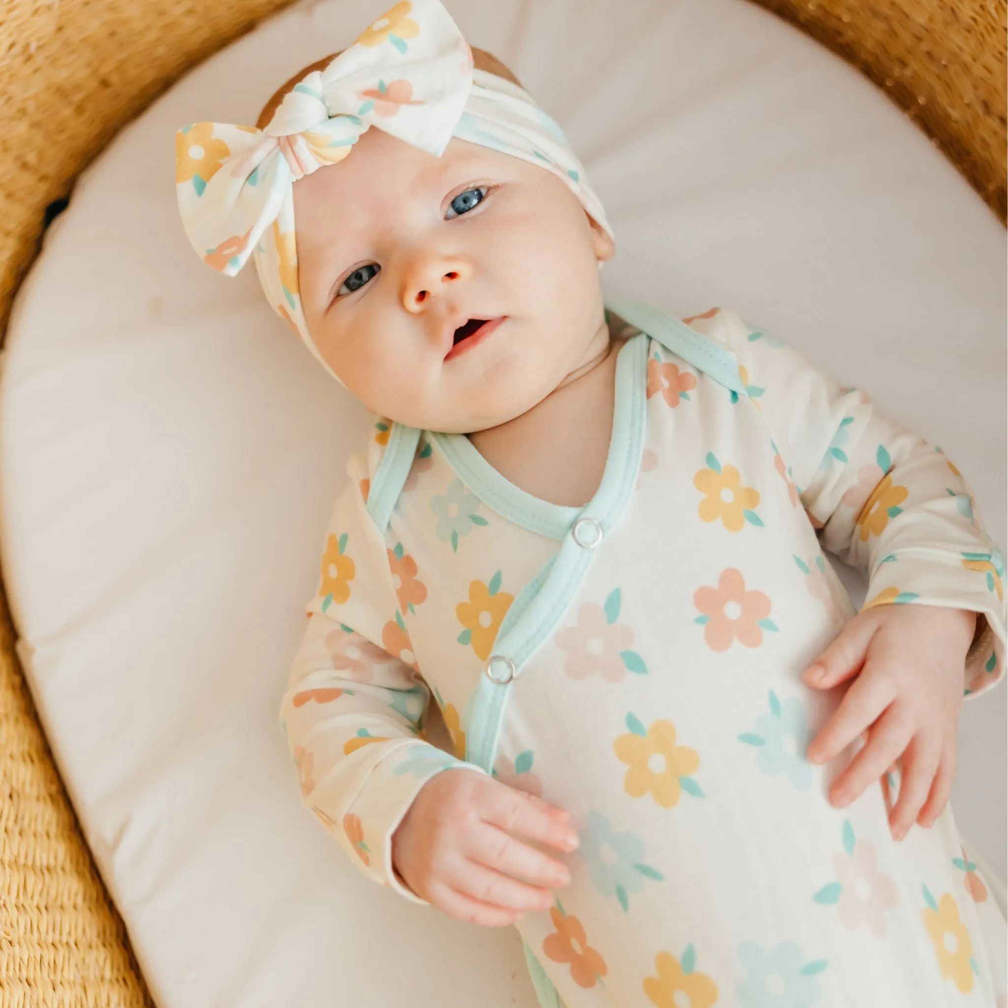 Newborn Knotted Gown - Daisy
