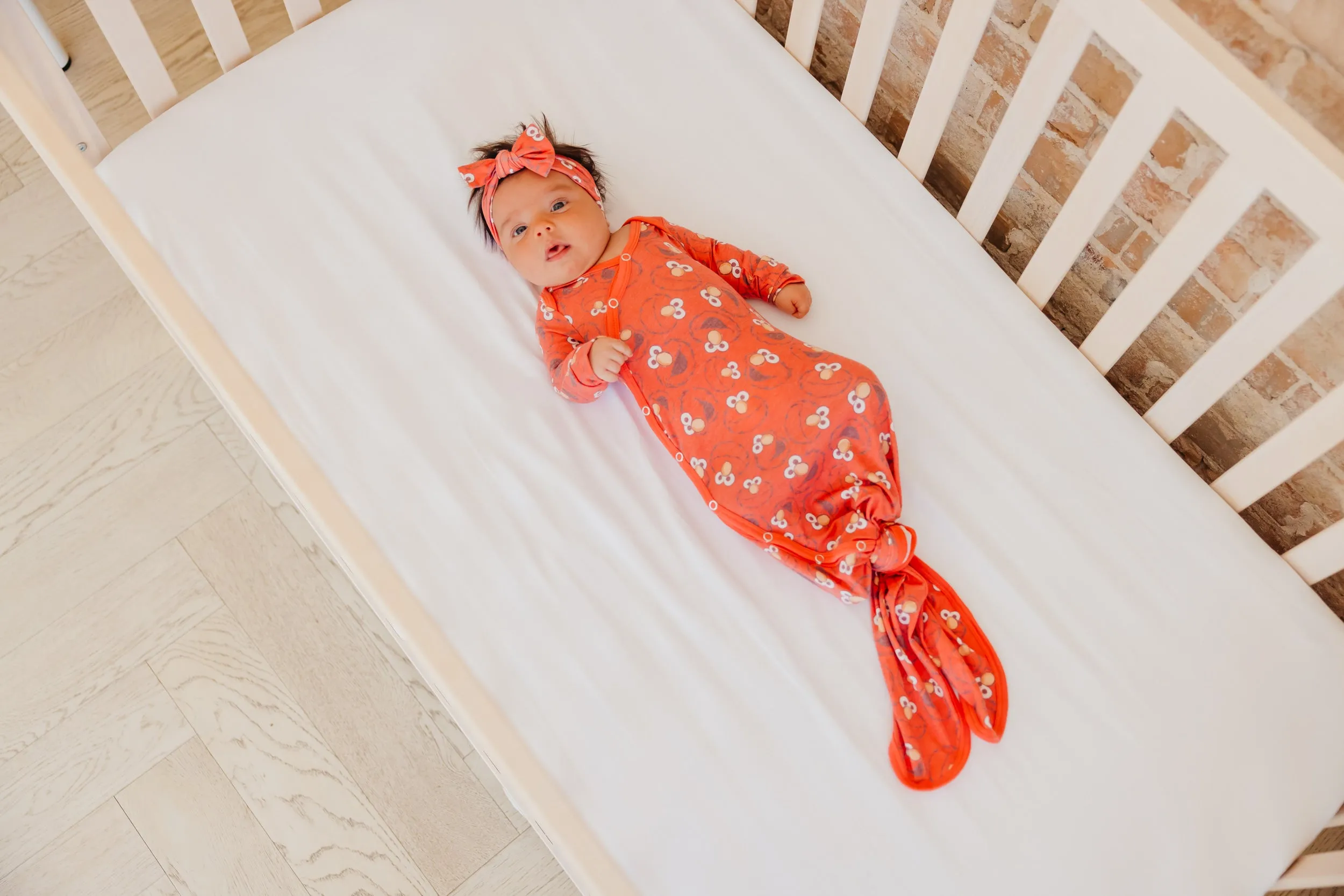 Newborn Knotted Gown - Elmo