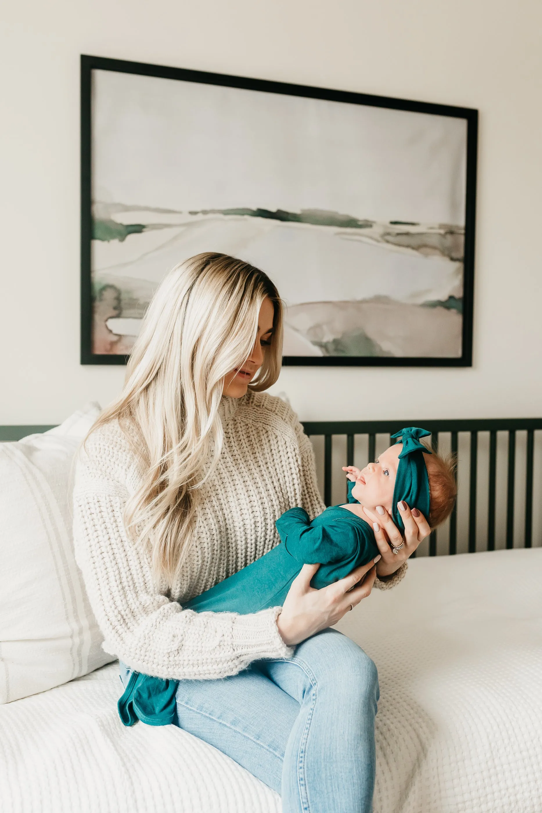 Newborn Knotted Gown - Jaspar