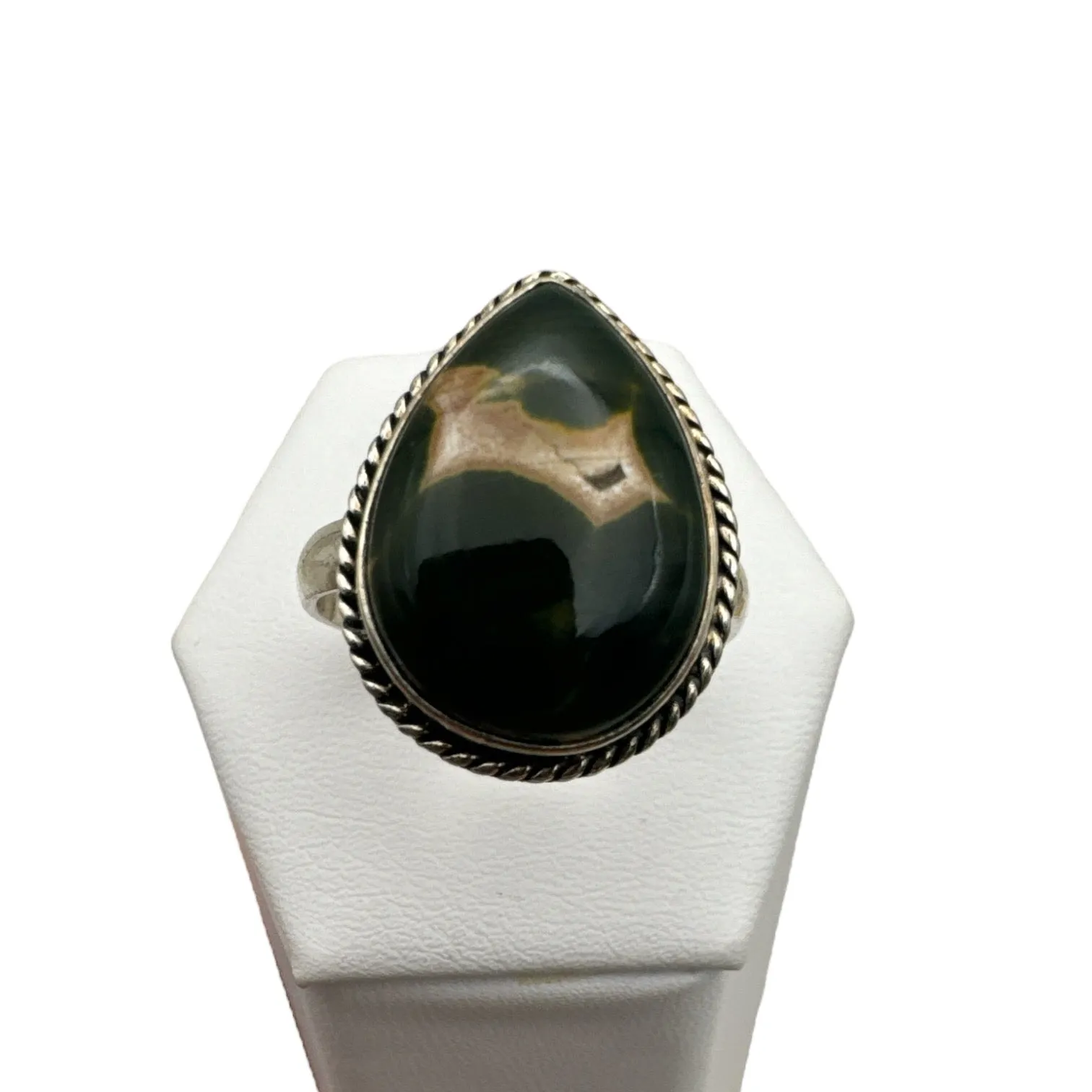 Ocean Jasper Solid 925 Sterling Silver Ring 9.5