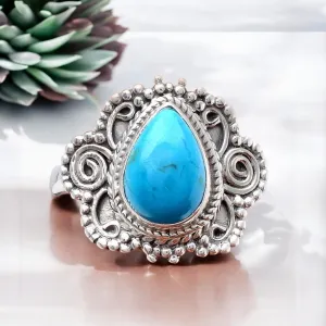 Opalina Solid 925 Sterling Silver Ring 8.5
