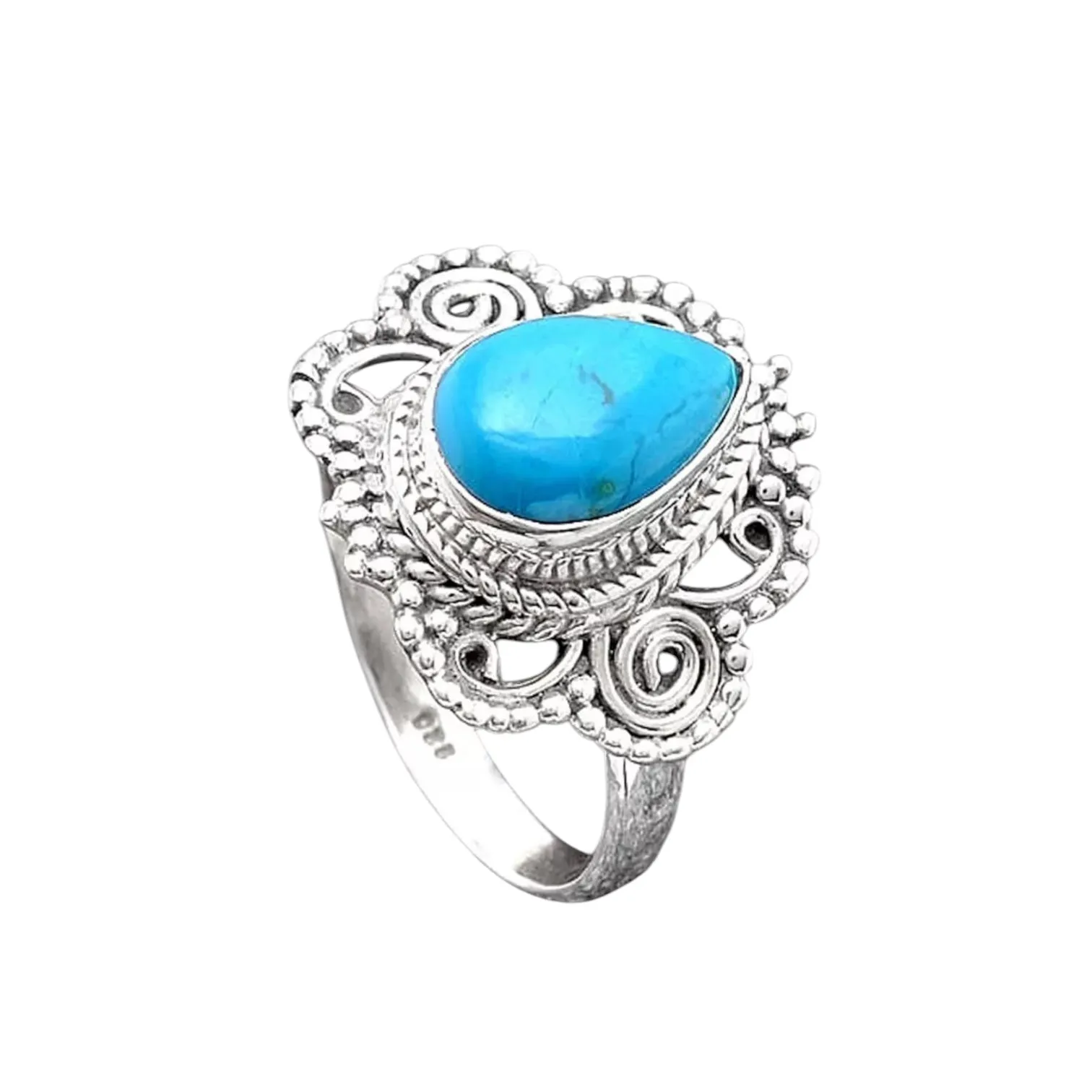 Opalina Solid 925 Sterling Silver Ring 8.5