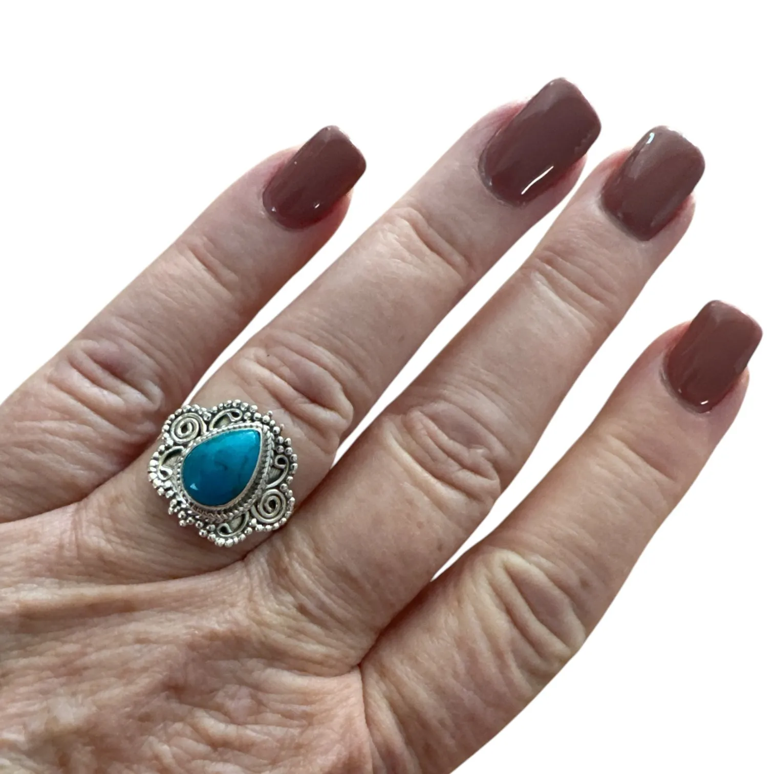 Opalina Solid 925 Sterling Silver Ring 8.5