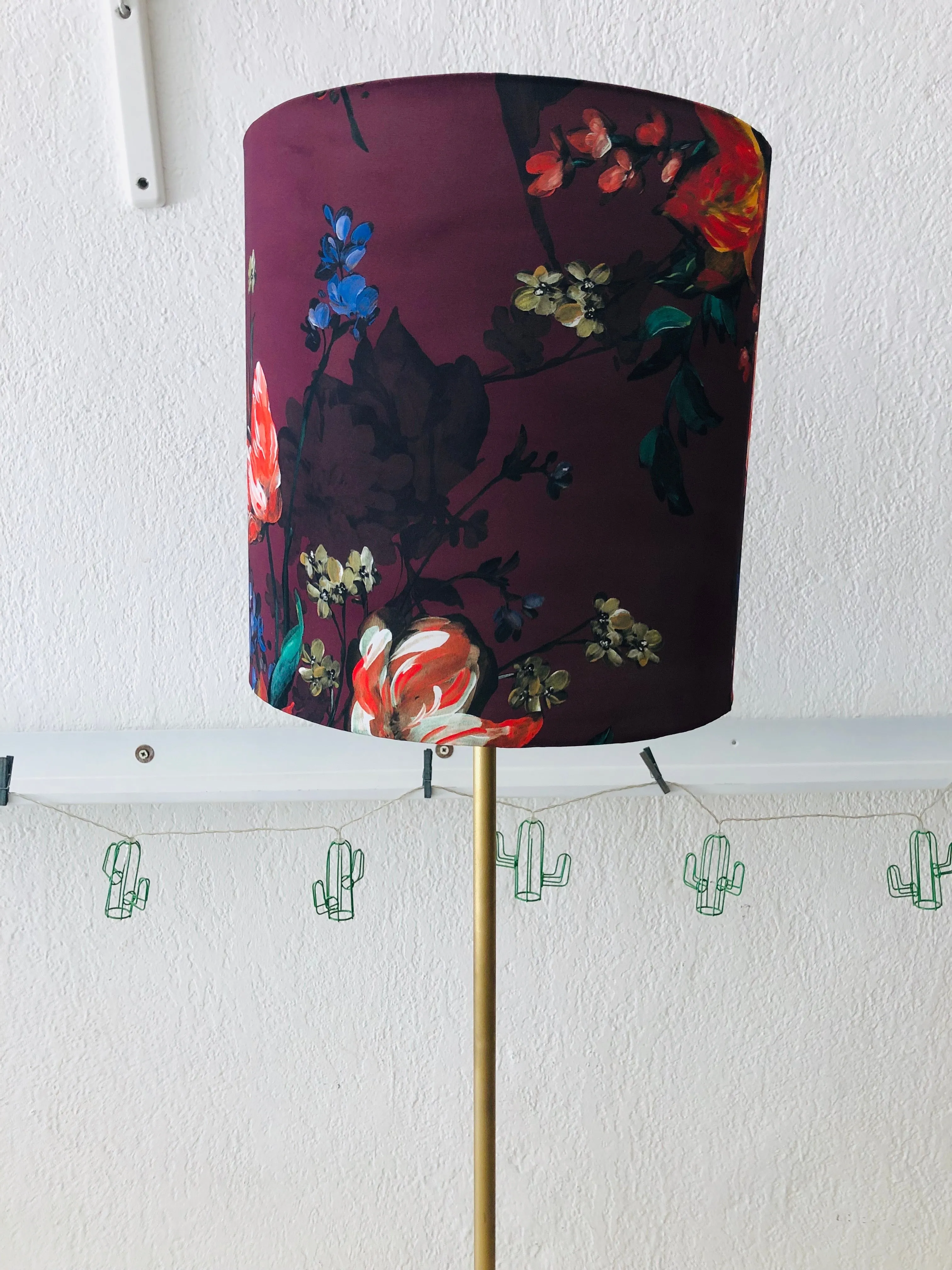 Pair of Modern Floor Lamps - Handmade Shades