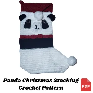 Panda Bear Christmas Stocking Crochet Pattern