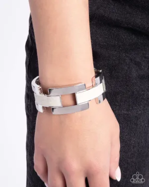 Paparazzi Modern Merger - White Bracelet