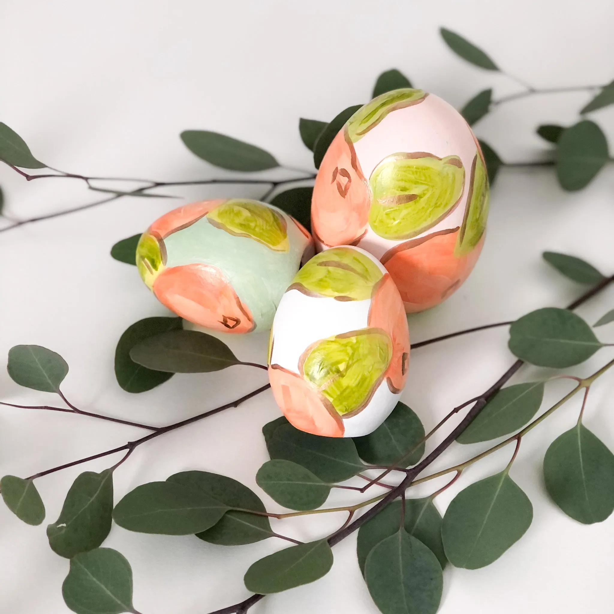 Pastel Pink and Oranges Egg