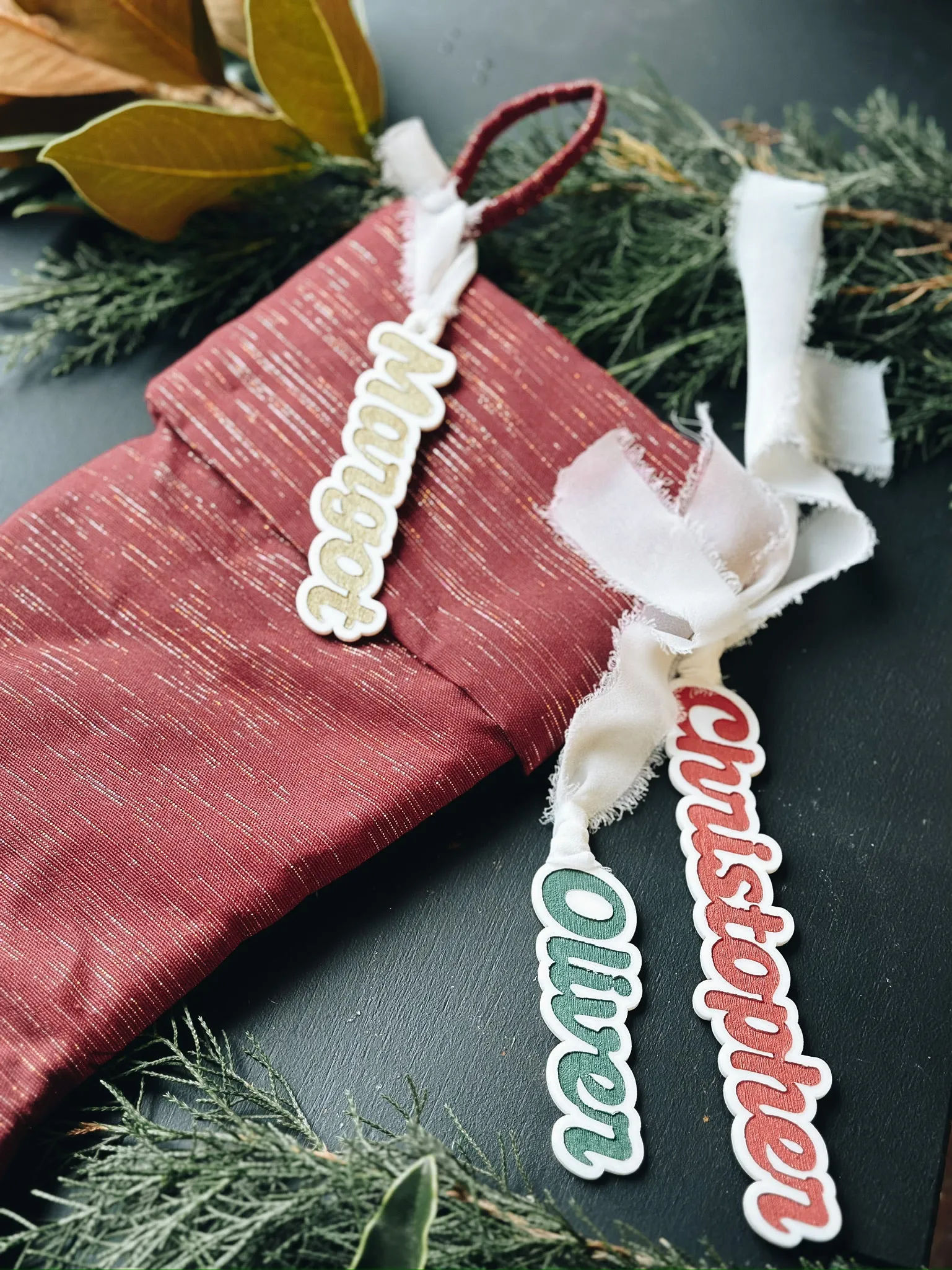 Personalized Acrylic Stocking Tag