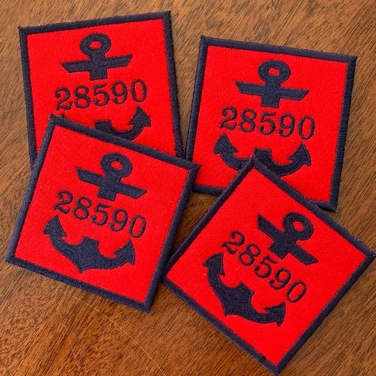 Personalized Anchor Canvas Coasters (Set of Four)