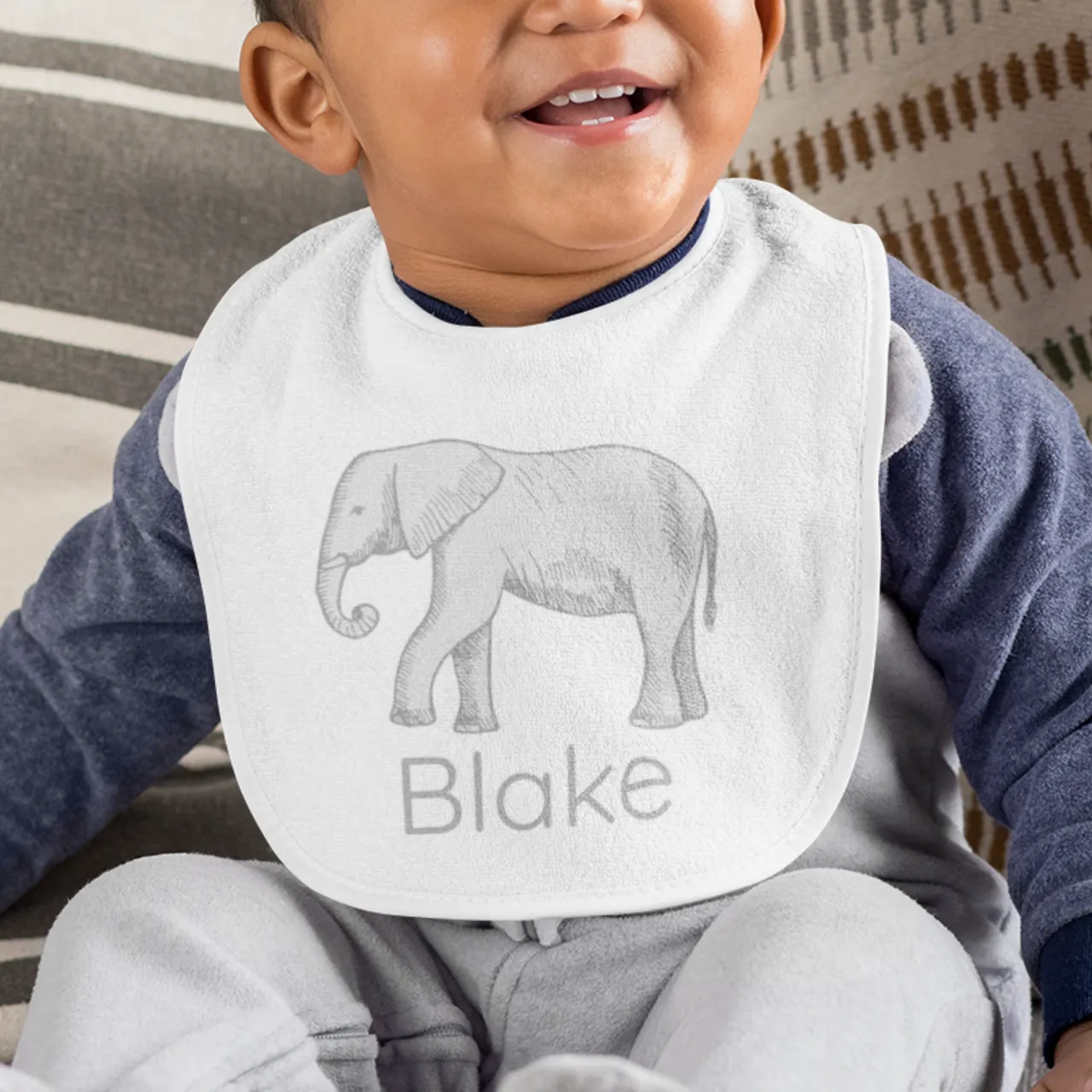 Personalized Bib | Elephant