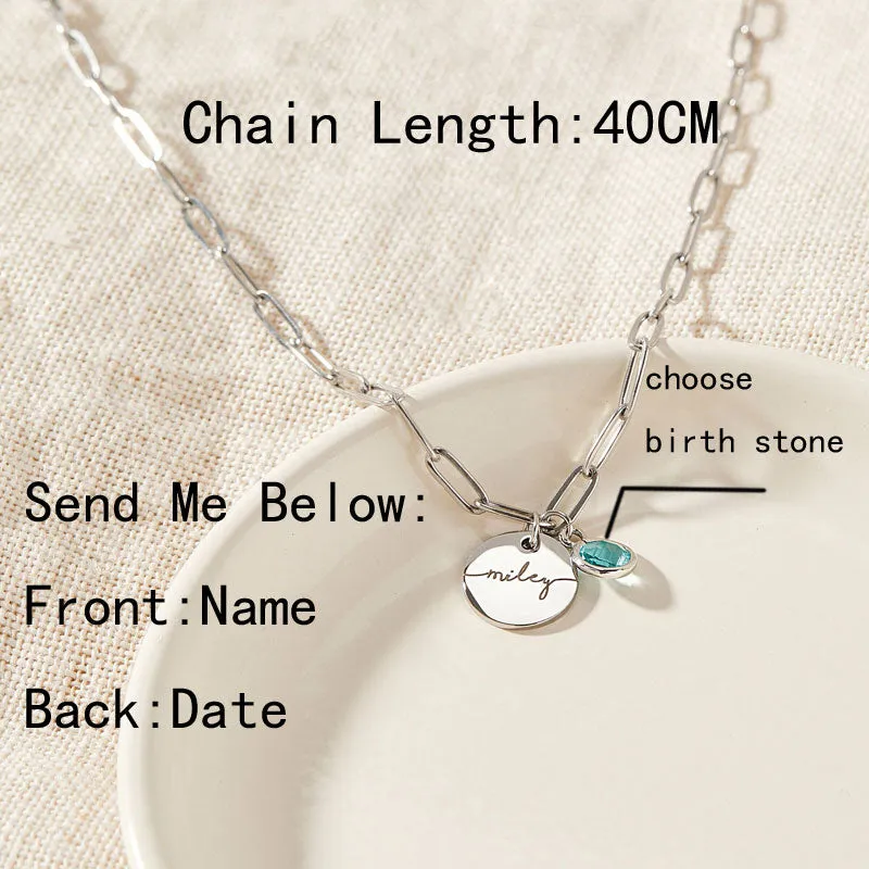Personalized Birthstone Baby Necklace