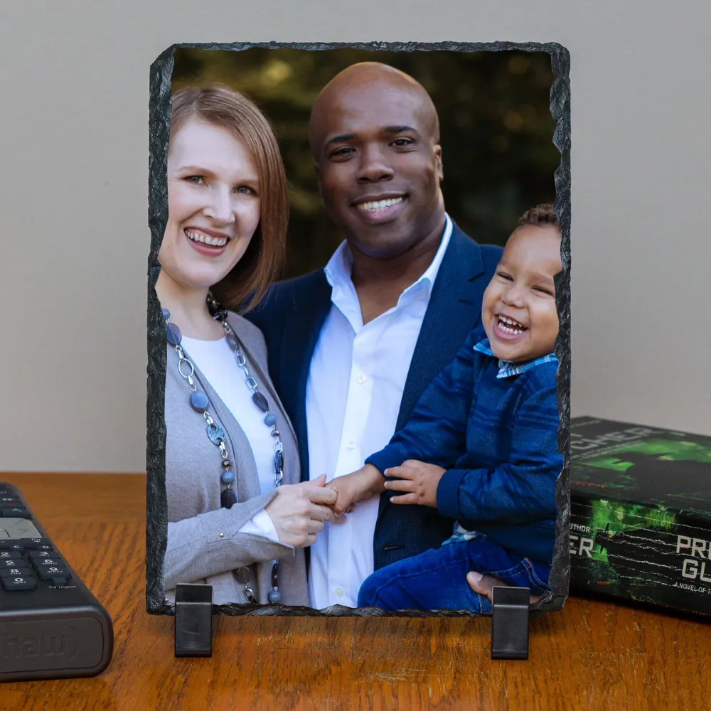 Personalized Custom Photo or Image Rectangle Decorative Stone Slate