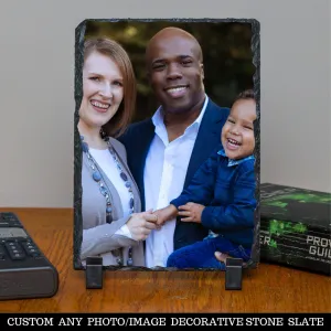 Personalized Custom Photo or Image Rectangle Decorative Stone Slate