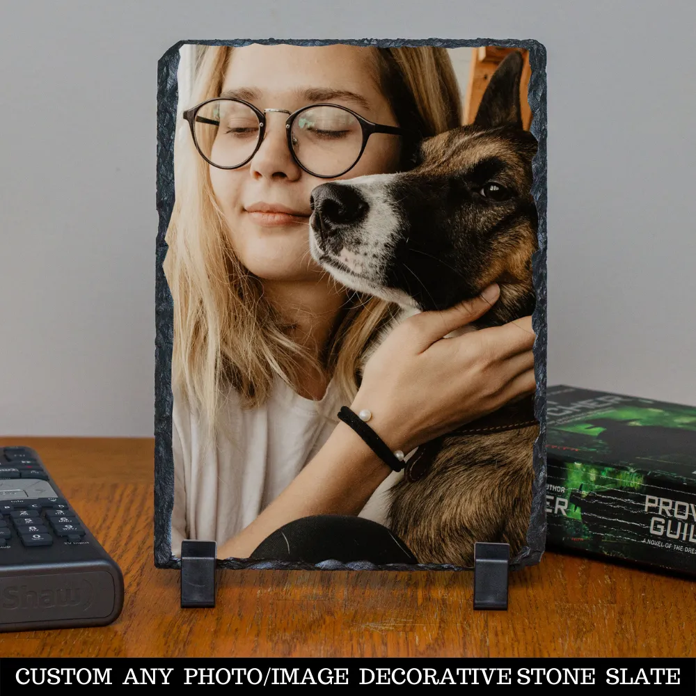 Personalized Custom Photo or Image Rectangle Decorative Stone Slate