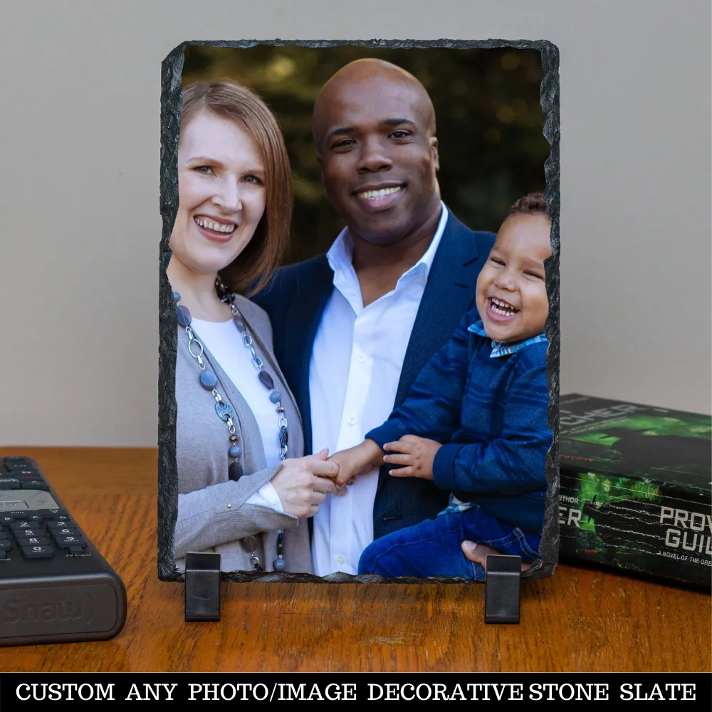 Personalized Custom Photo or Image Rectangle Decorative Stone Slate