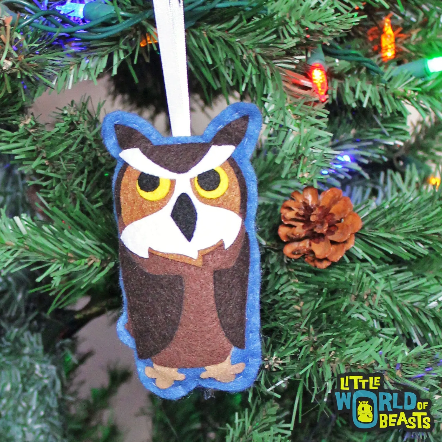 Personalized Fredrickson the Great Horned Owl Ornament