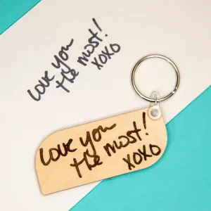 Personalized Handwriting Keychain