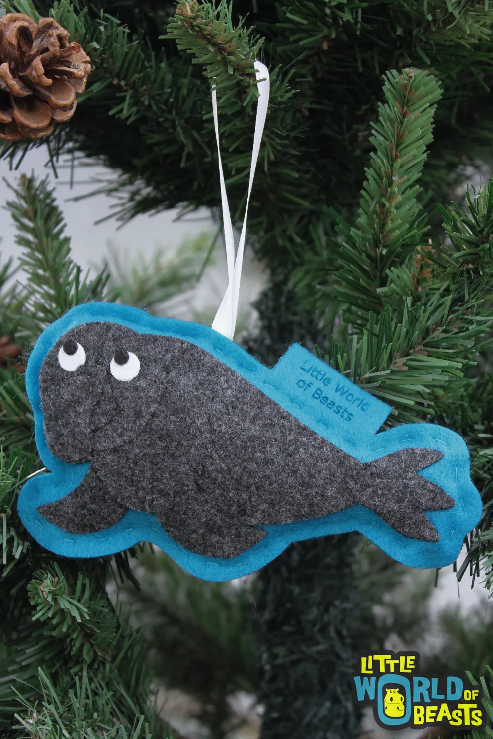 Personalized Titus the Elephant Seal Ornament