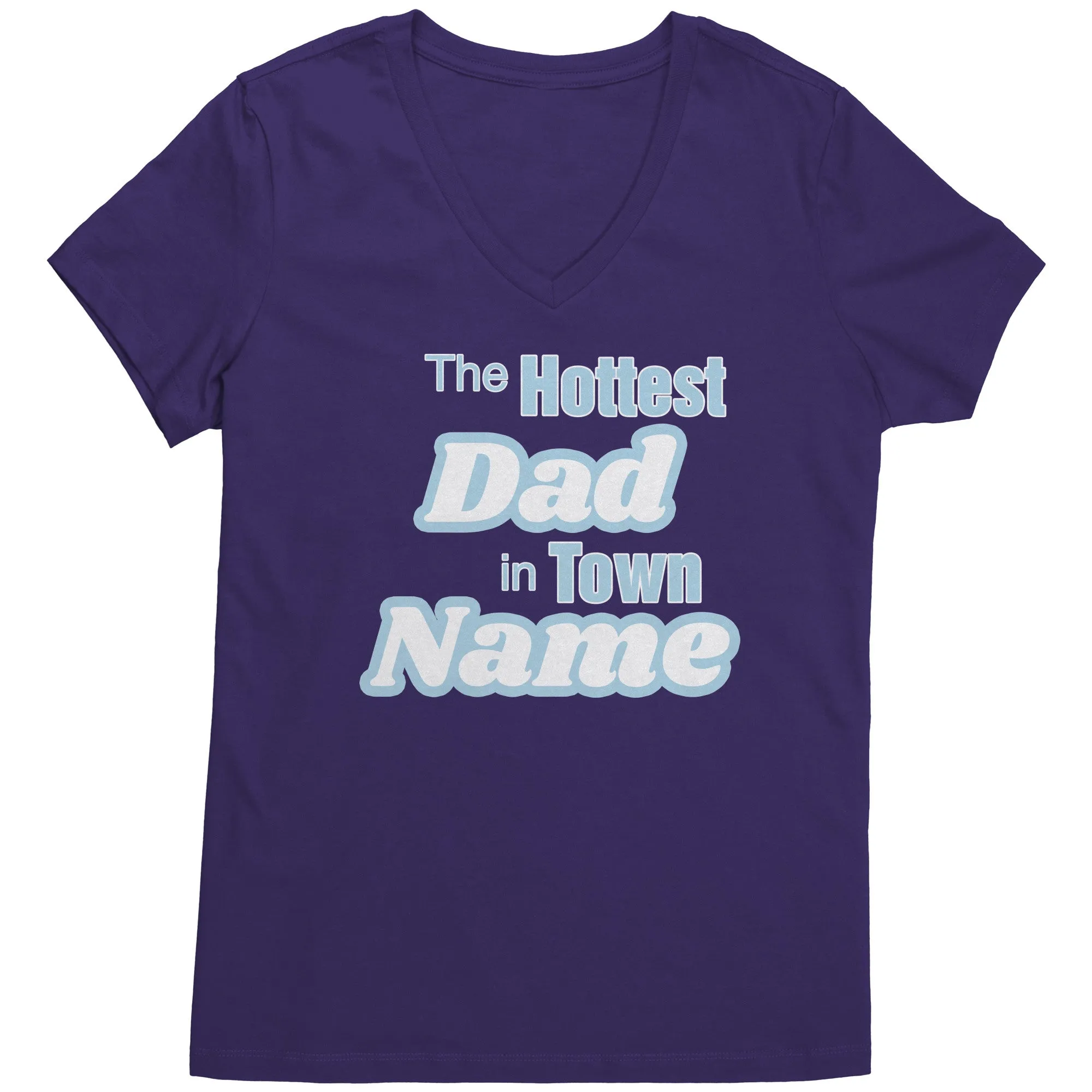 Personalized Tshirt, The Hottest Dad In Town Shirt Custom Dad Vneck With Names Personalized Gift For Dad Christmas Gifts Family Shirt Gift