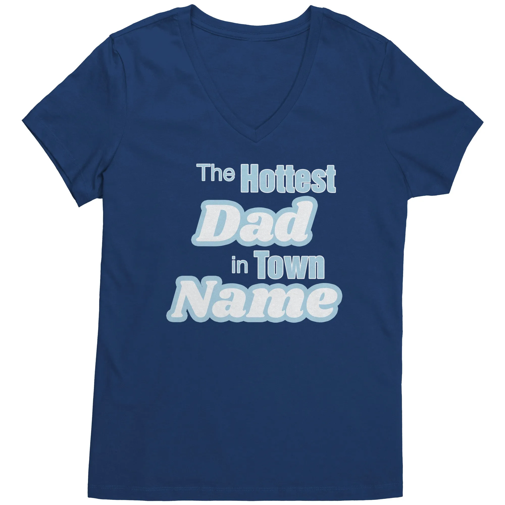 Personalized Tshirt, The Hottest Dad In Town Shirt Custom Dad Vneck With Names Personalized Gift For Dad Christmas Gifts Family Shirt Gift