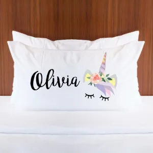 Personalized Unicorn Pillowcase