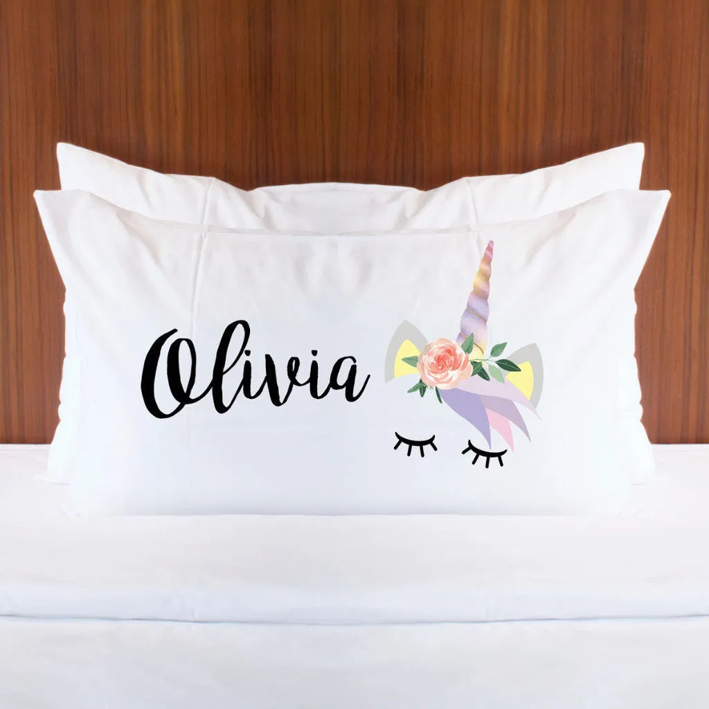 Personalized Unicorn Pillowcase