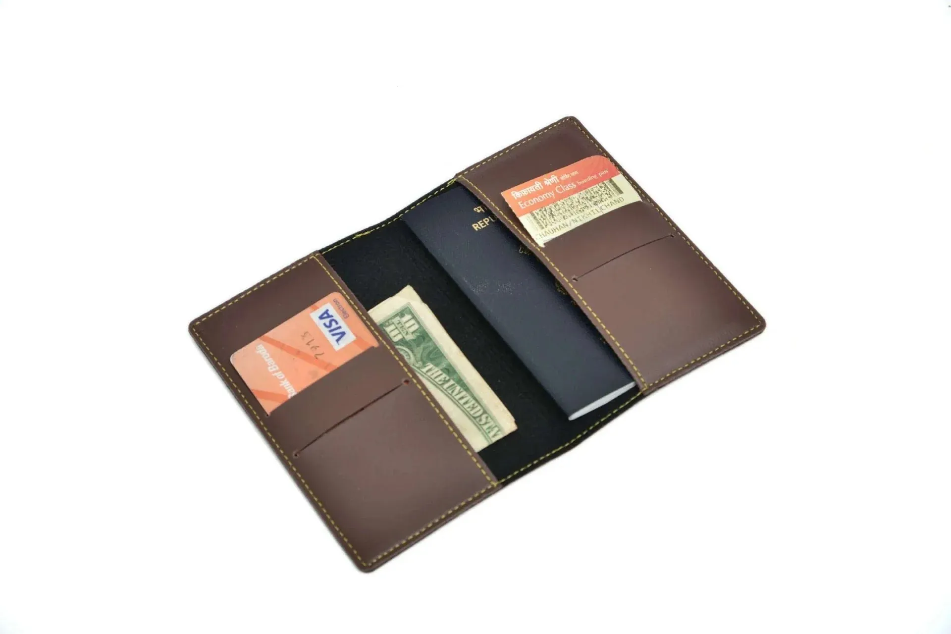 Personalized Unisex 2 Pcs Traveler Combo - BROWN