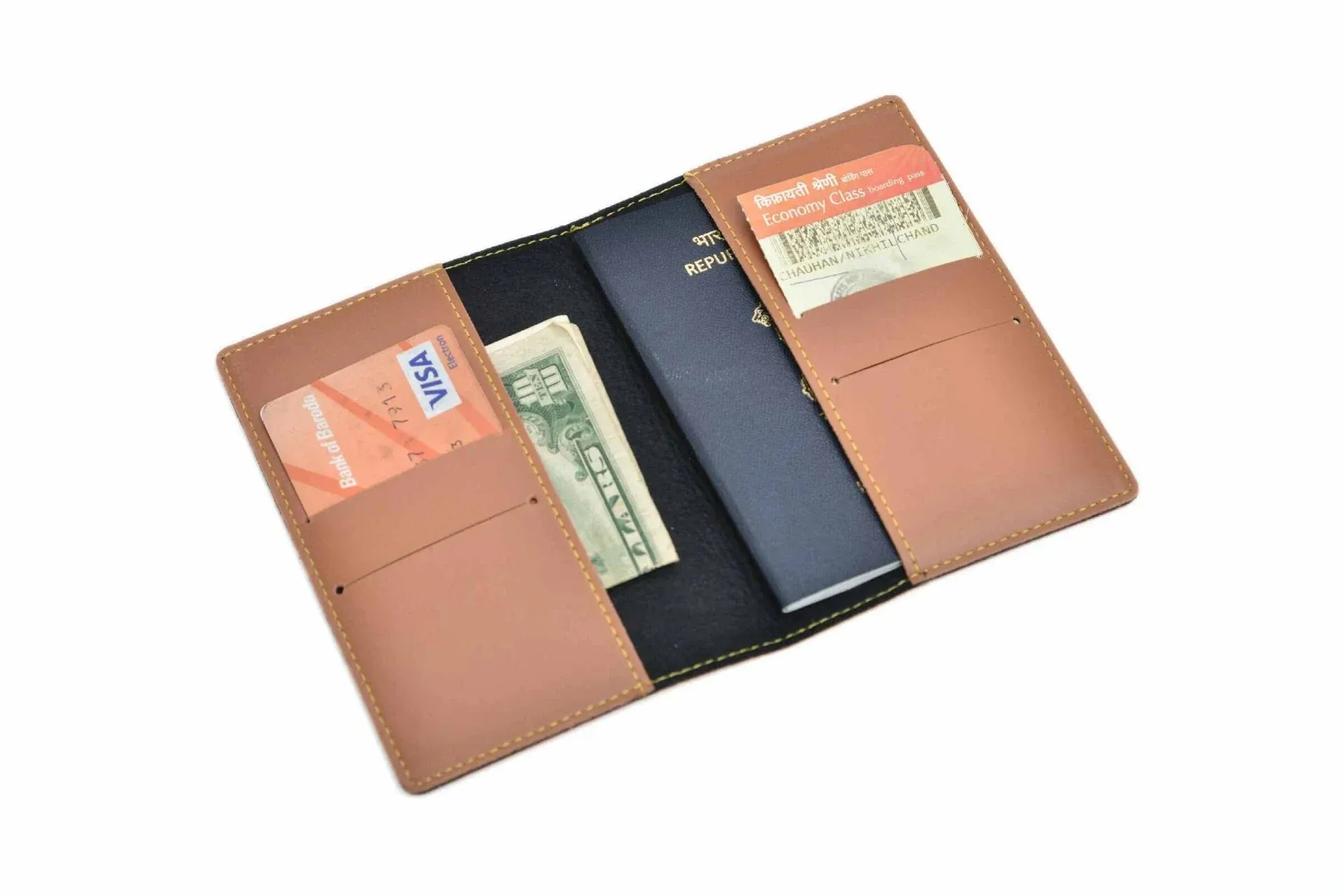 Personalized Unisex 2 Pcs Traveler Combo - TAN